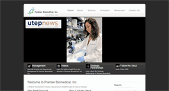 Desktop Screenshot of premierbiomedical.com