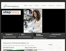 Tablet Screenshot of premierbiomedical.com